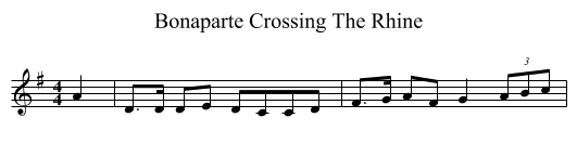 Bonaparte Crossing The Rhine - staff notation