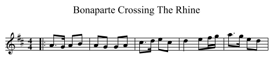 Bonaparte Crossing The Rhine - staff notation