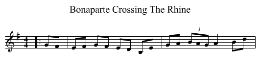 Bonaparte Crossing The Rhine - staff notation