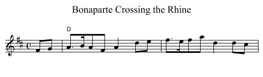 Bonaparte Crossing the Rhine - staff notation