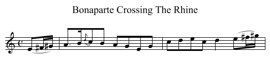 Bonaparte Crossing The Rhine - staff notation