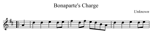 Bonaparte's Charge - staff notation