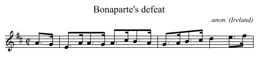 Bonaparte's defeat - staff notation