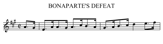 BONAPARTE'S DEFEAT - staff notation