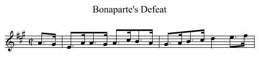 Bonaparte's Defeat - staff notation