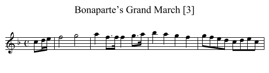 Bonaparte’s Grand March [3] - staff notation