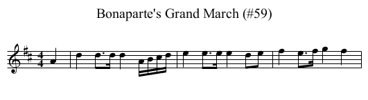 Bonaparte's Grand March (#59) - staff notation