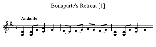 Bonaparte's Retreat [1] - staff notation