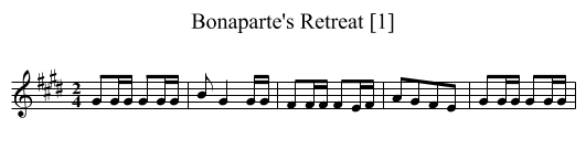 Bonaparte's Retreat [1] - staff notation