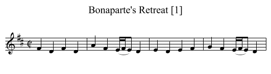 Bonaparte's Retreat [1] - staff notation