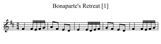 Bonaparte's Retreat [1] - staff notation