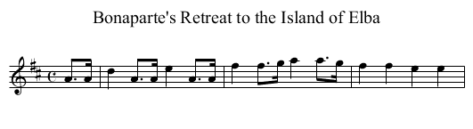 Bonaparte's Retreat to the Island of Elba - staff notation