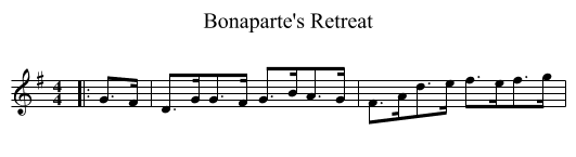 Bonaparte's Retreat - staff notation