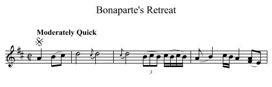 Bonaparte's Retreat - staff notation