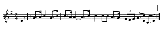 Bondpolska fraan Overhaerde - staff notation