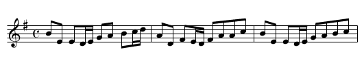 Bond’s Reel - staff notation