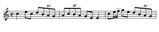 Bonintown Well - staff notation