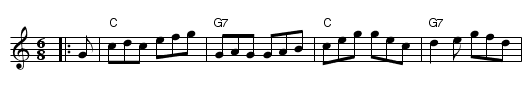 Bonnets So Blue - staff notation