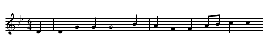Bonney Dundee - staff notation