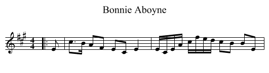 Bonnie Aboyne - staff notation