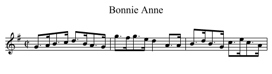Bonnie Anne - staff notation