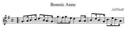 Bonnie Anne - staff notation
