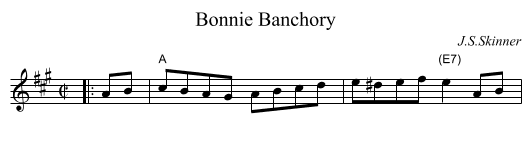 Bonnie Banchory - staff notation