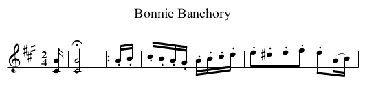 Bonnie Banchory - staff notation