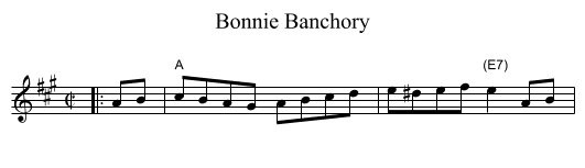 Bonnie Banchory - staff notation