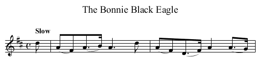 Bonnie Black Eagle, The - staff notation