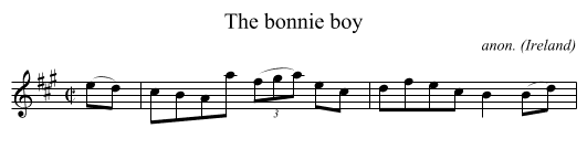 bonnie boy, The  - staff notation