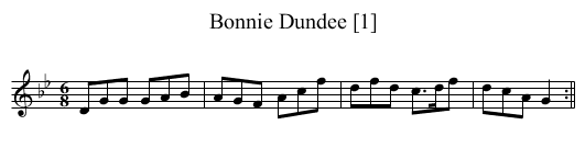 Bonnie Dundee [1] - staff notation