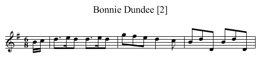 Bonnie Dundee [2] - staff notation