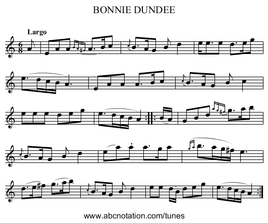 BONNIE DUNDEE - staff notation