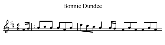 Bonnie Dundee - staff notation