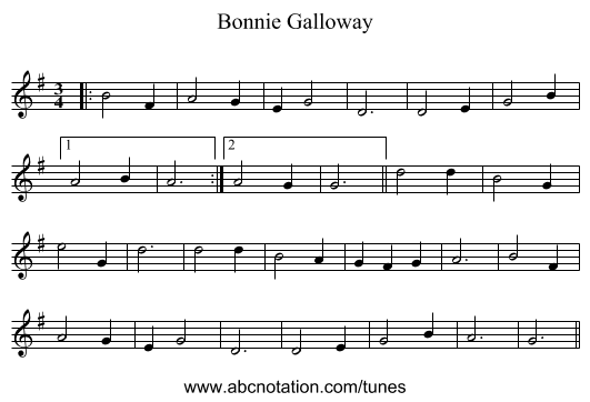 Bonnie Galloway - staff notation