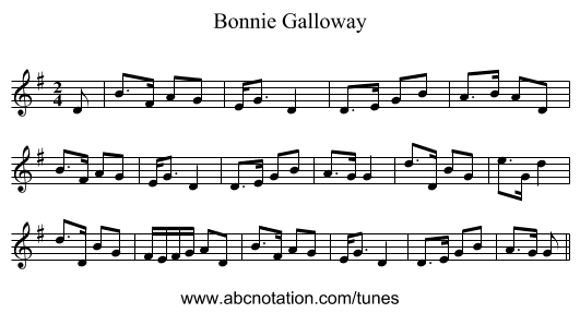 Bonnie Galloway - staff notation