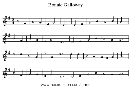 Bonnie Galloway - staff notation