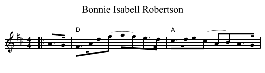Bonnie Isabell Robertson - staff notation