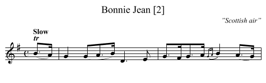 Bonnie Jean [2] - staff notation