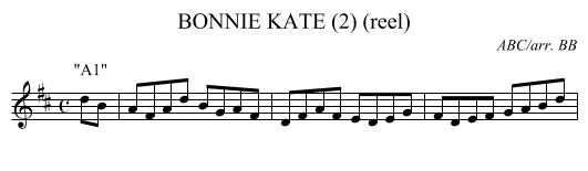 BONNIE KATE (2) (reel) - staff notation