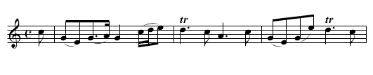 Bonnie Kate of Edinburgh - staff notation
