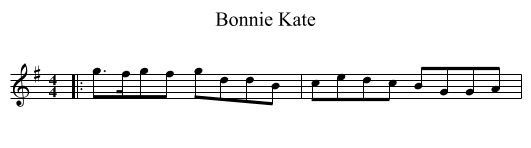Bonnie Kate - staff notation