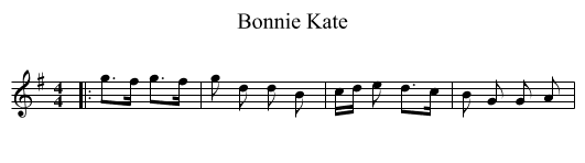 Bonnie Kate - staff notation