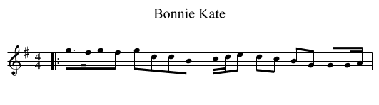 Bonnie Kate - staff notation