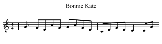 Bonnie Kate - staff notation