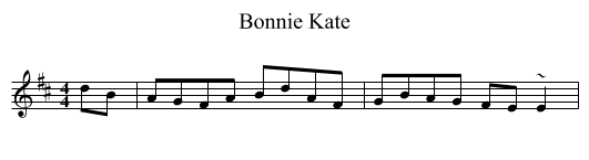Bonnie Kate - staff notation