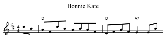 Bonnie Kate - staff notation