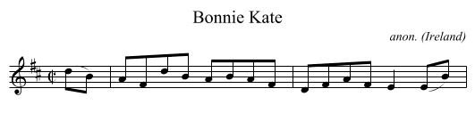 Bonnie Kate - staff notation