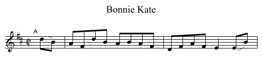 Bonnie Kate - staff notation